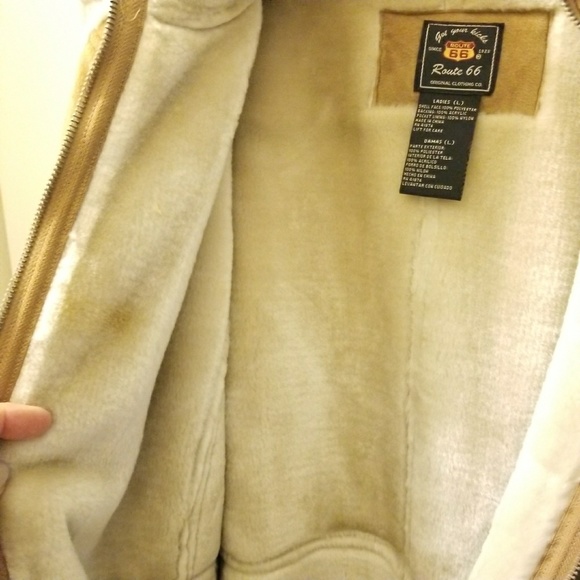 Suede Like /Fur Lined Jacket Mid Length - Picture 2 of 8